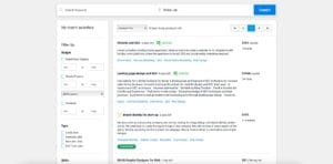 upwork dashboard sample